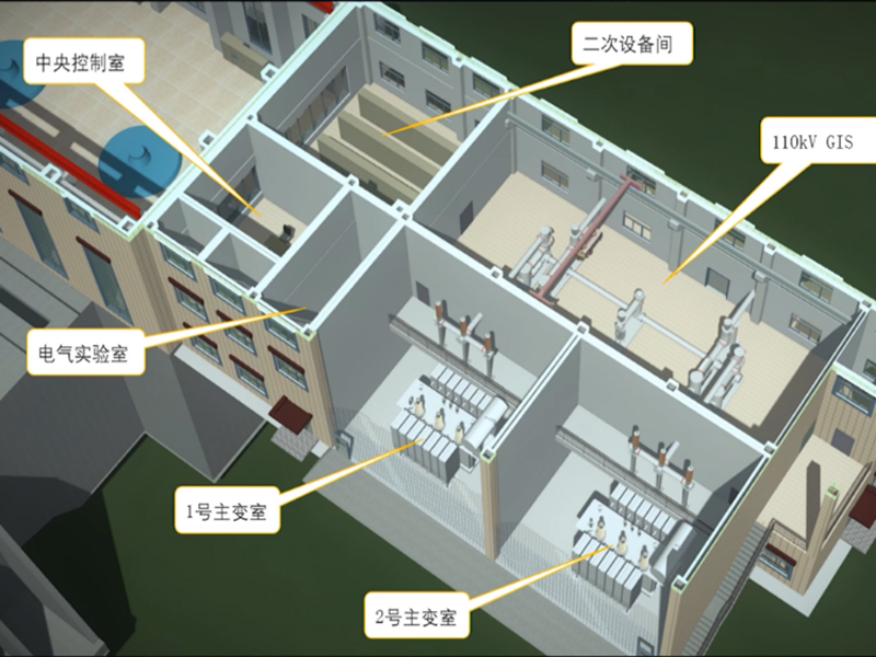 西藏湘河水利樞紐工程2-基于設(shè)備模型的基本參數(shù)，設(shè)備包含的各部分構(gòu)件，整體組裝后再進(jìn)行其他屬性的添加（如電壓等級、類型、單位等）。之后可以通過設(shè)備布置，測試參數(shù)化設(shè)置是否有效